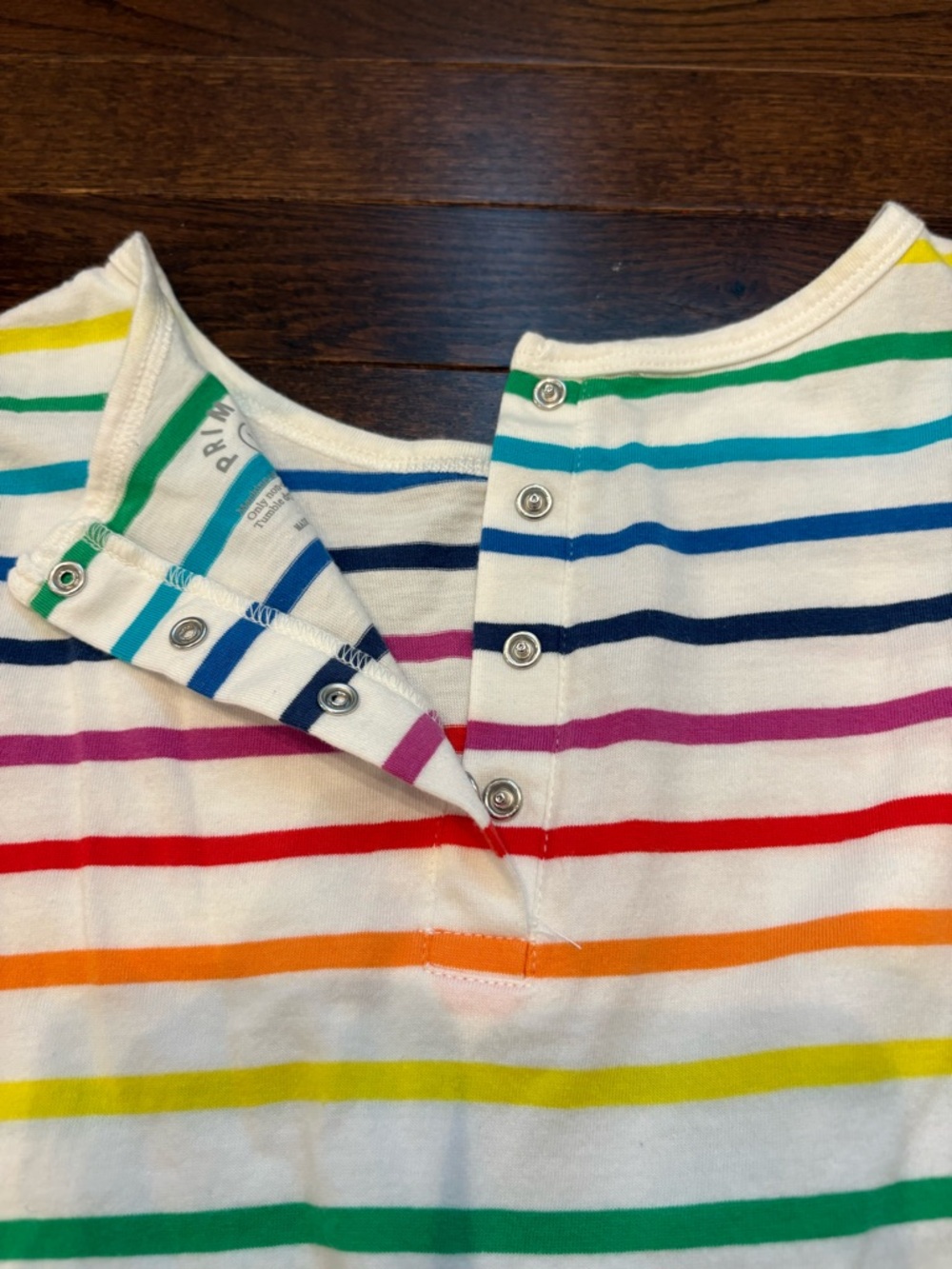Primary Girls Rainbow Stripe Sleeveless Romper Size 10 100% Cotton - Picture 9 of 9